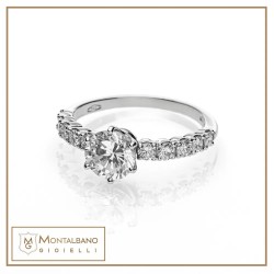 Anello Solitario Corona 6 griffe| Gioielli De Nobili